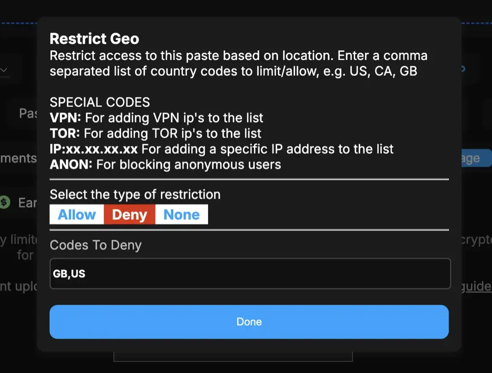 Popup Dialog