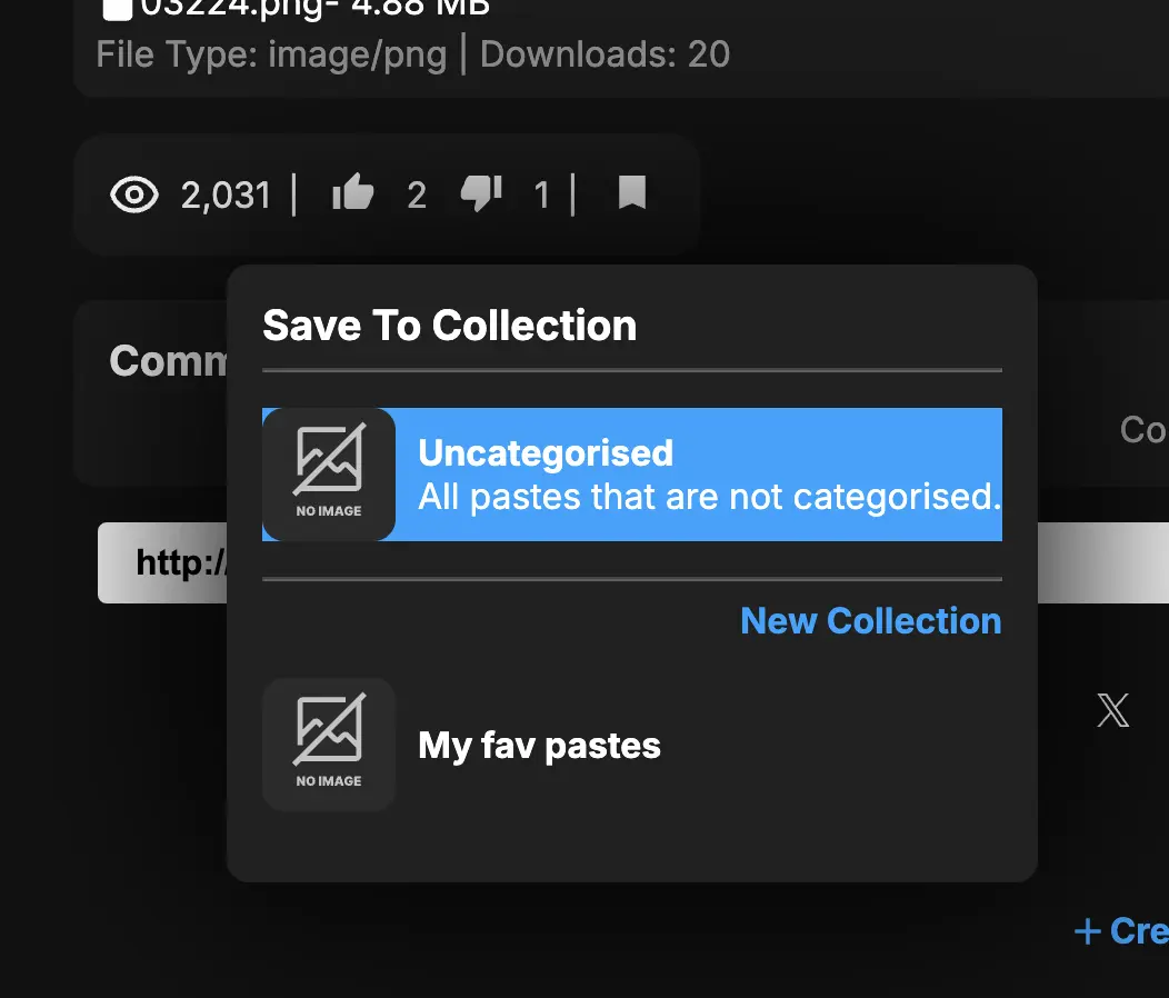 Save paste